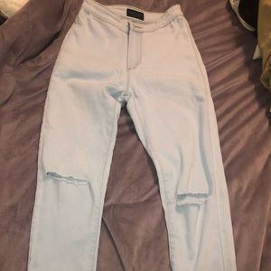 High waisted jeans